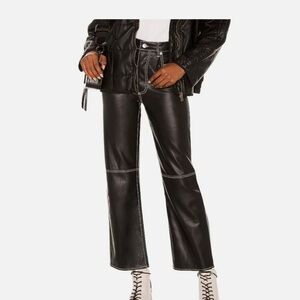 Free People The It Factor Vegan Leather Pant in Mystic Size 6